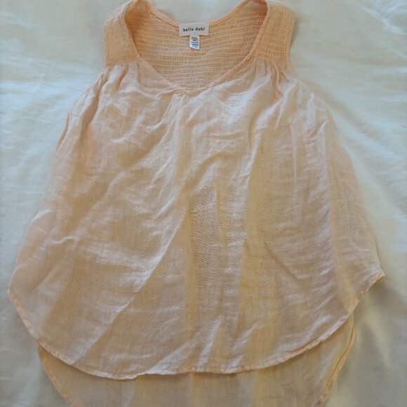 Bella Dahl linen tank in peach colour. Size medium. - Picture 3 of 3